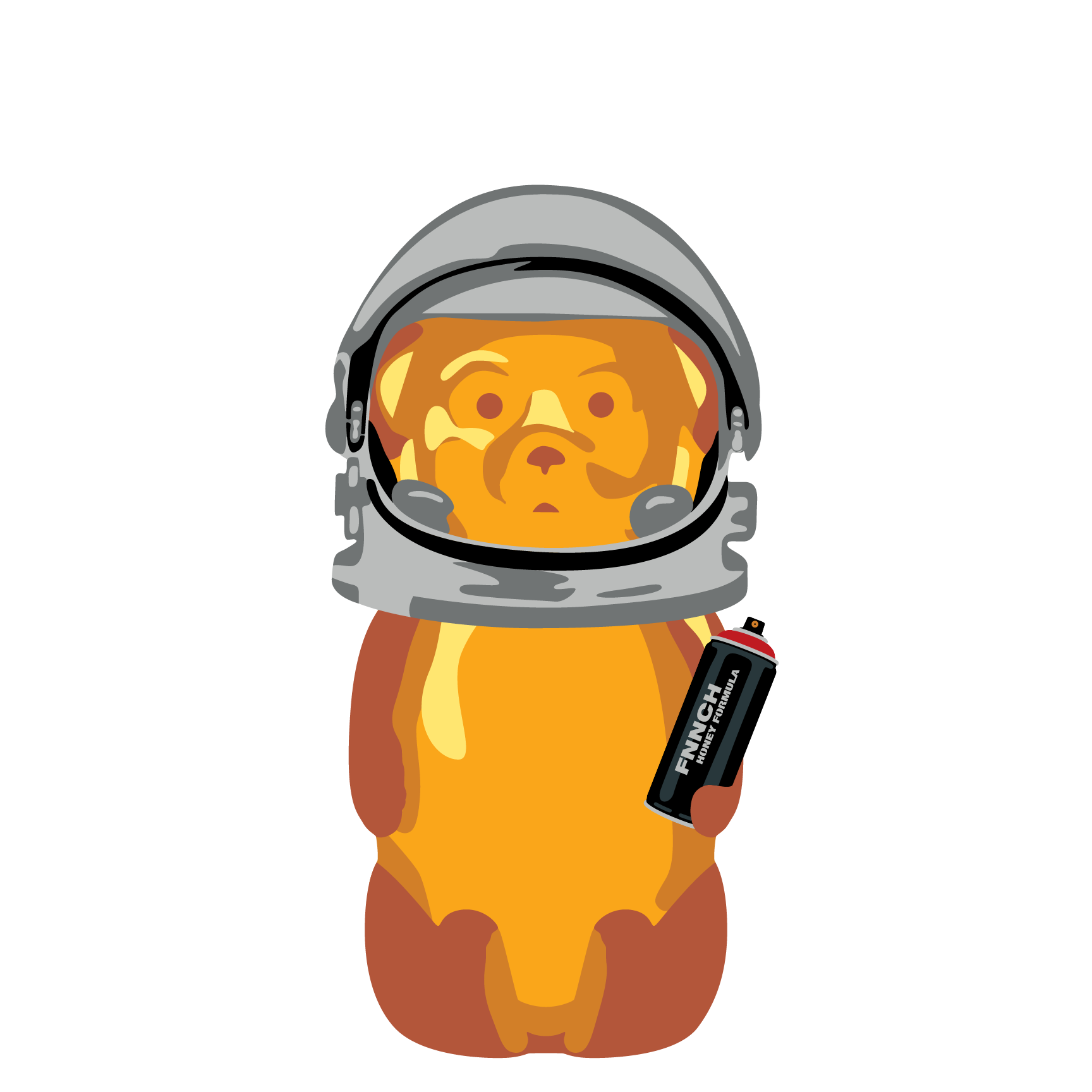 Astronaut Helmet Spray Can Bear